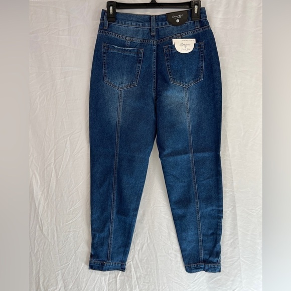 Denim Blvd High Waisted Mom Jeans With Snap Cuffs - Picture 3 of 6